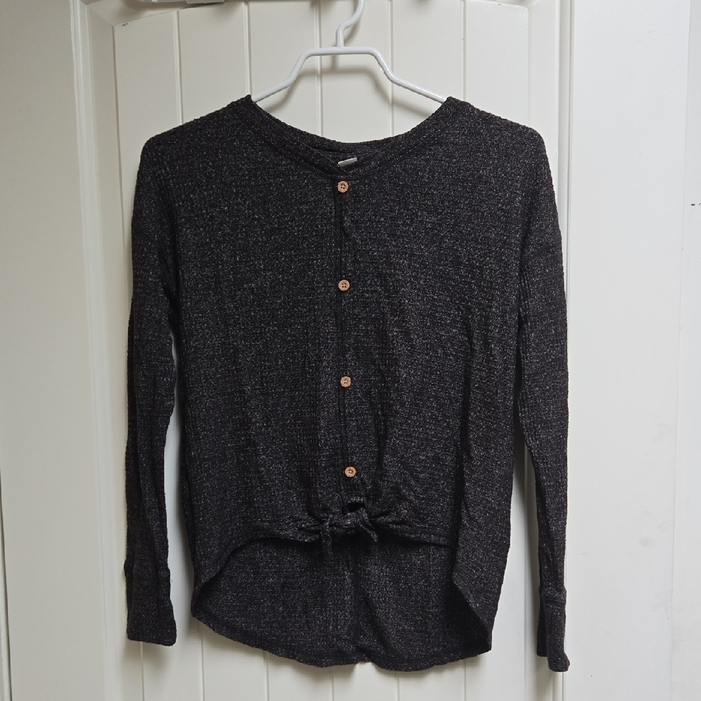 Old Navy Kids Button-Up Top Shirt Sweater Dark Gray XL 14-26